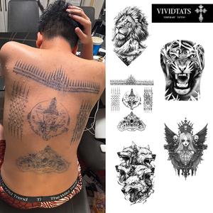 VIVIDTATS Herbal Thai Sak Yant Temporary Tattoo Waterproof Buddhist Elephant Tiger Design Long Lasting 7-15 Days Easy Application Cultural Inspired Look temporary  tattoo  waterproof colored  tattoo  waterproof  30  days tattoo  semi  permanent