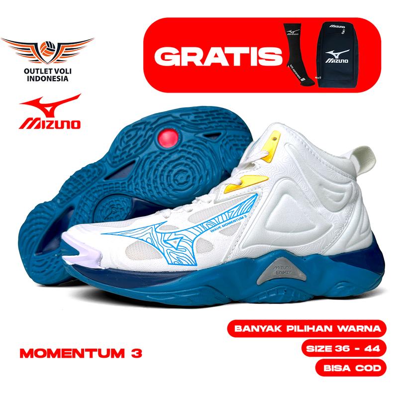 Sepatu Voli Mizuno Wave Momentum 3 Navy Green Volley Mizuno Promo Sepatu Volley Sepatu Sepatu Mizuno Wave Momentum Pria 3