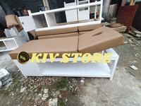 Gambar Bed Massage Matras Caramel Rangka Putih Kayu Jati Landa dari KIV STORE'S Kab. Tangerang 4 Tokopedia