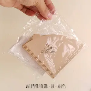 Kertas Filter Kopi V60 Bentuk Kerucut - Ukuran 01 - 40pcs - Kitchenware paper