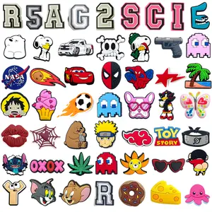 Penjualan 1 Buah Animasi Seri  shoe charms  DIY  Sepatu Taman Sandal Pin Aksesori Sepatu Hadiah Ulang Tahun Anak