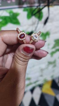 Product Review of Cincin Wanita Model Mata Oval Warna Biru Hijau Elegan Aksesoris Perhiasan Rings Elegan Dewasa Hadiah from A**e A**e 0