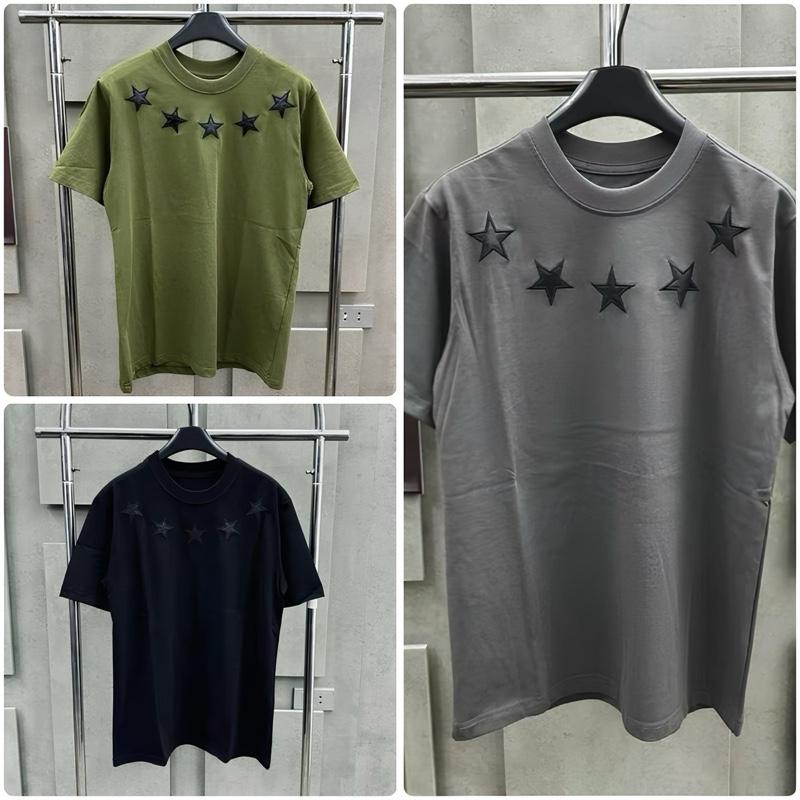 Áo Phông Hoạ Tiết Ngôi Sao Thêu Da Chất Cotton 2 Chiều Siêu Mềm Mịn Thoáng Mát Cho AE