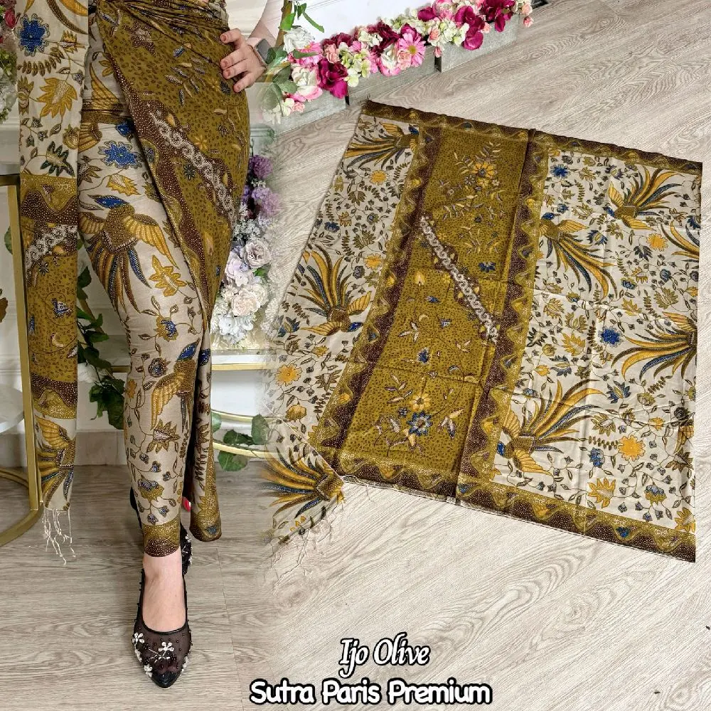 Kamen Paris Set Selendang Premium Terbaru | Kamen Bali | Kamen Lembaran | Endek Bali