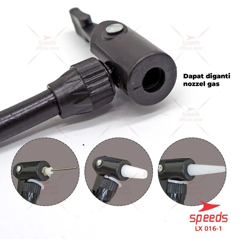 SPEEDS Pompa Angin Jarum Manual Bola Basket Sepak Futsal Volly Pump Ball LX 016-1 3