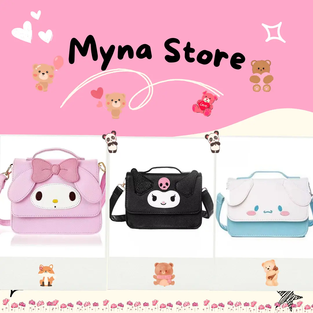 Mynastore - Tas Premium Kotak Tenteng Tutup Depan Magnet Sanrio Melody Kuromi Cinnamorroll HK - TPS008