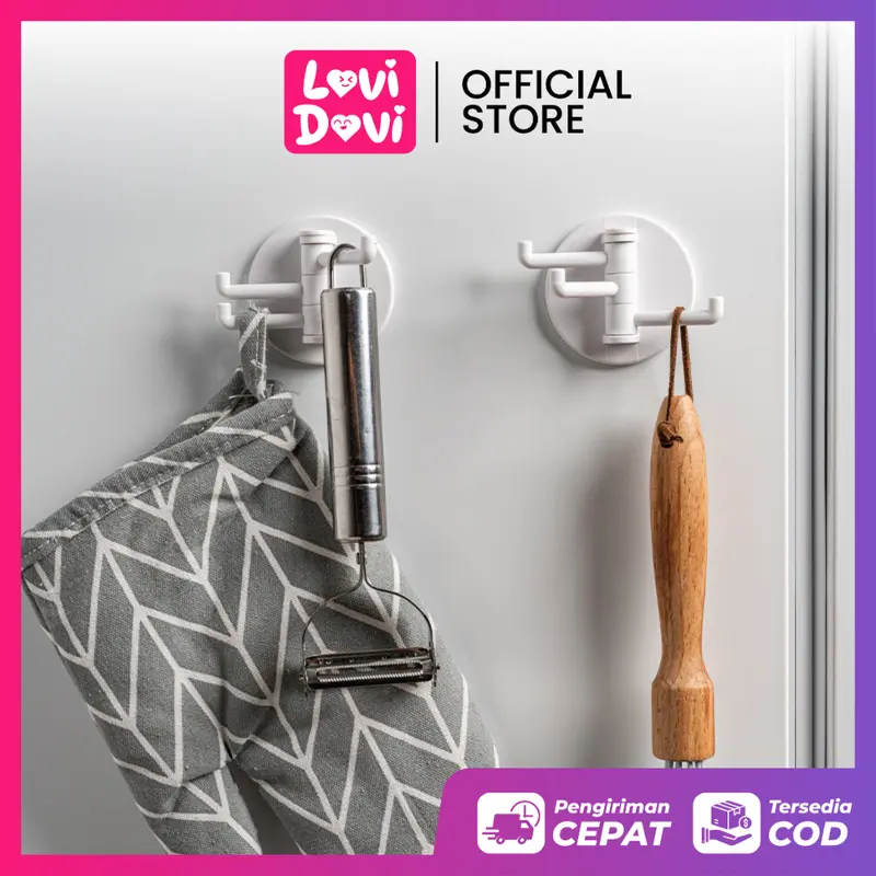 Gantungan Multifungsi / Gantungan Tempel Hanger Hook 3 in 1 / Gantungan Praktis 3 in 1 Serbaguna 4