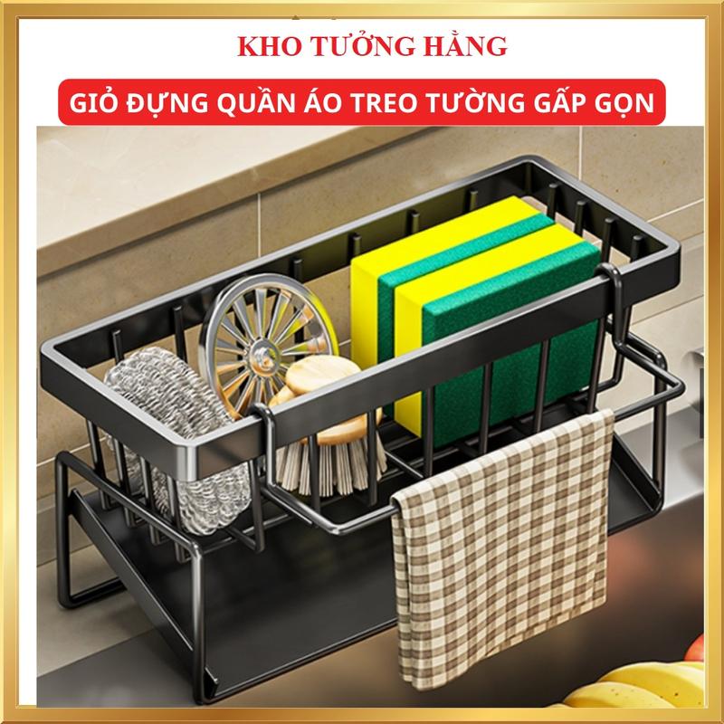 Kệ đựng đồ rửa chén bát giá để giẻ rửa chén trên bồn có khay hứng nước nghiêng Tiện Lợi Giá Rẻ