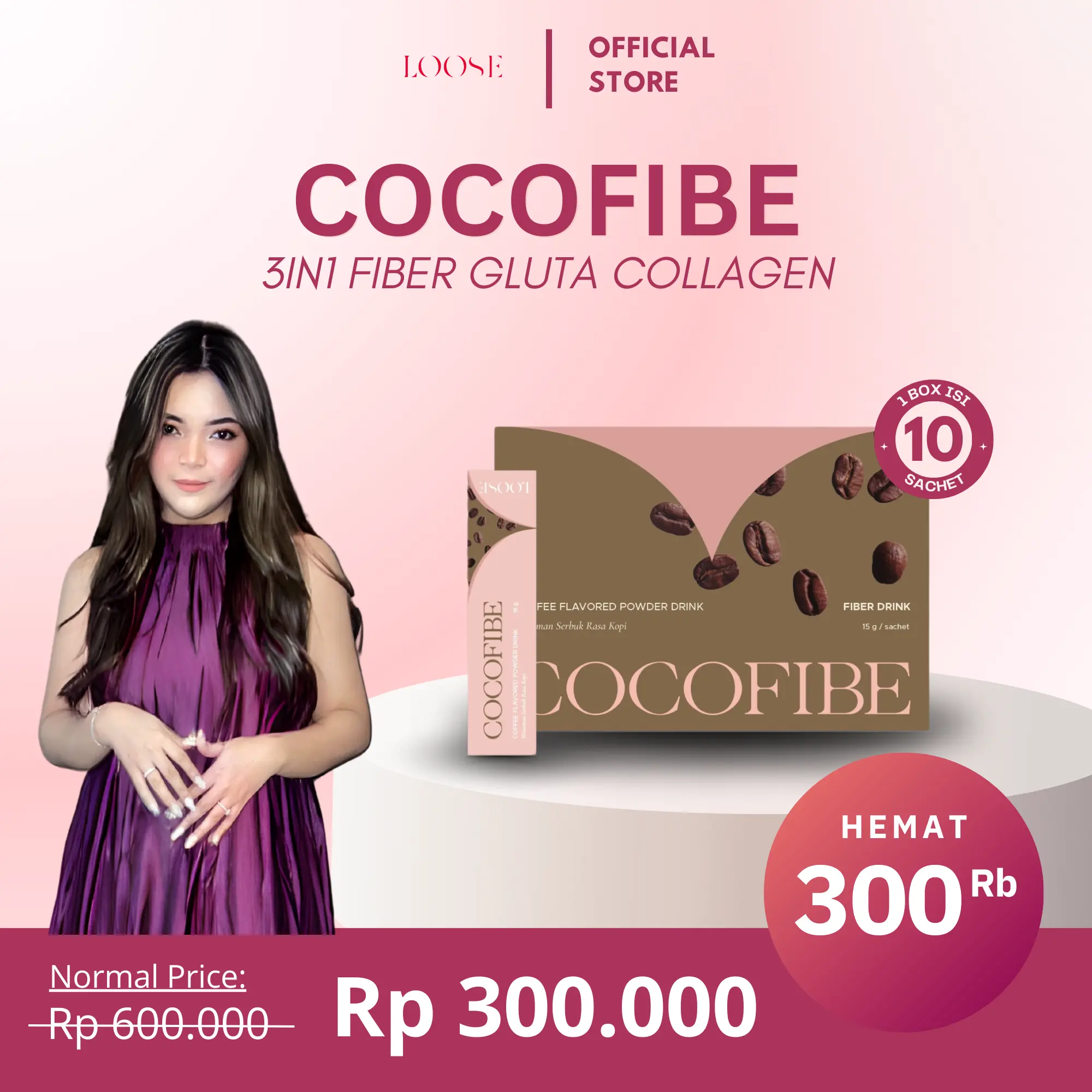 Loose Beauty - COCOFIBE ISI 10 - Minuman Rasa Kopi