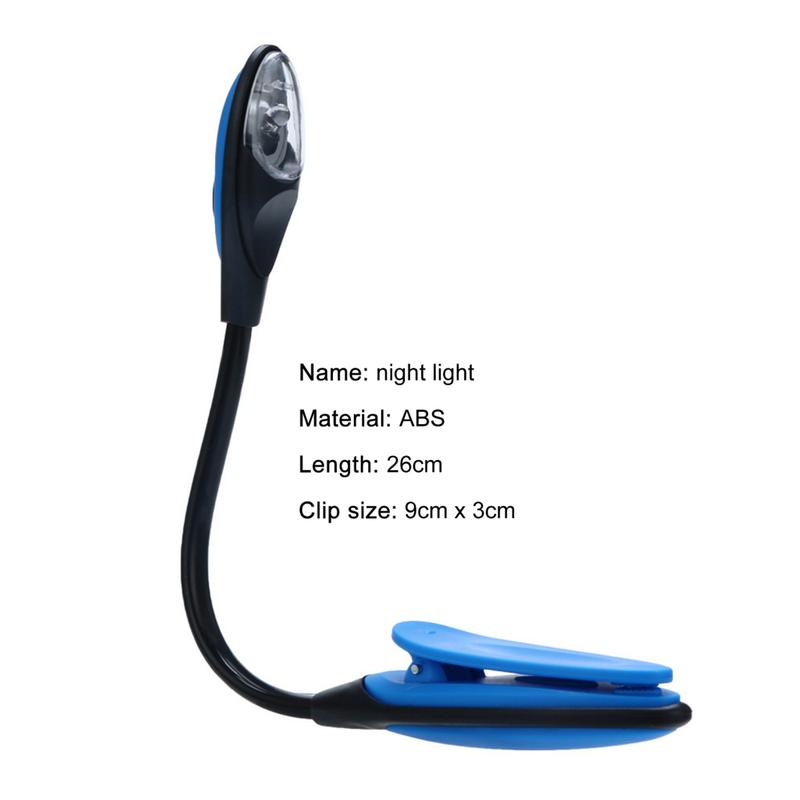 roewilng- Night Lamp Adjustable ABS LED Night Light Mini LED Clip Booklight Travel Adjustable 2