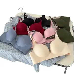 Uniqueestore BR1910 Bh Bra baju Wanita Tanpa Kawat Seamless Push Up Bralette Elastis Pakaian Dalam Wanita  Busa  Renda Kemben Tipis