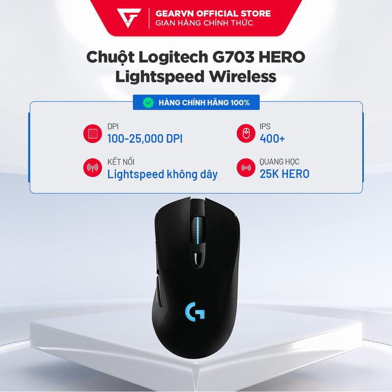 Chuột Logitech G703 HERO Lightspeed Wireless