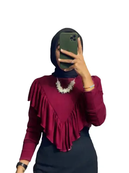 Blouse Rample Wanita Terbaru / Kaos Rib Rumbai Wanita Polos Baju Fit Katun Lembut Atasan Muslim Putih Mewah Nyaman Panjang Basic 0