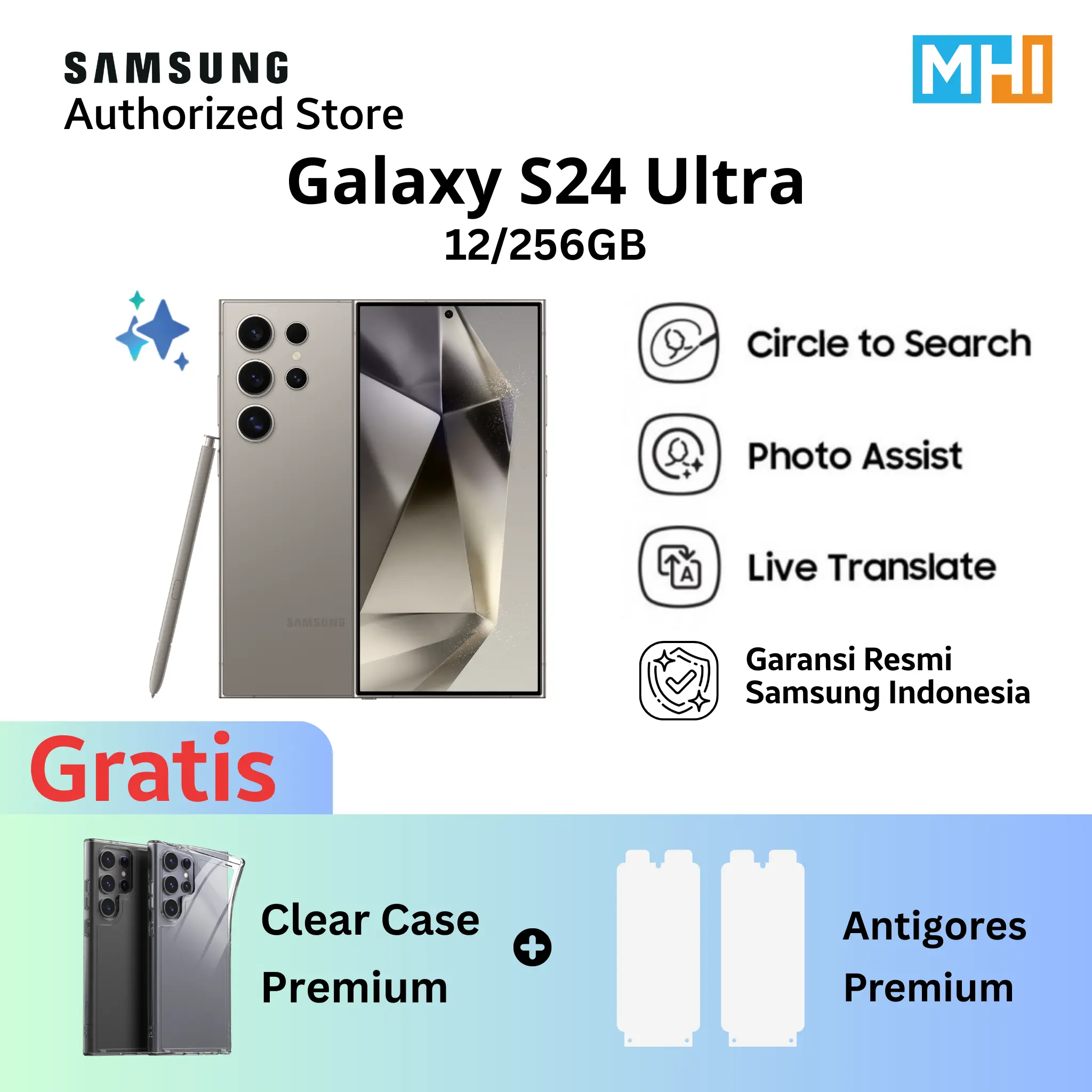 Samsung Galaxy S24 Series, S24 8/256GB 12/512GB, S24 Ultra 8/256GB 12/512GB Handphone AI, Kamera 50 MP, Original, GARANSI SEIN