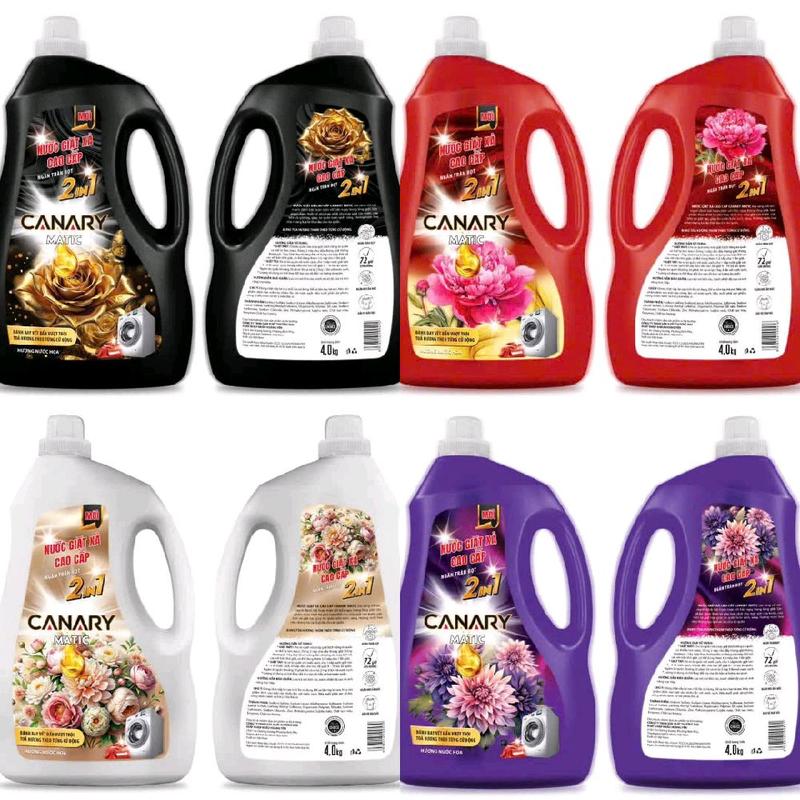  Canary Nước Giặt Xả 3 Trong 1 Loại 4L Công Thức Tiên Tiến Làm Sạch Hiệu Quả Hương Thơm Dễ Chịu An Toàn Cho Da Không Gây Kích Ứng 
