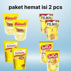 Bimoli, Filma, Fortune & SunCo Paket Bundling Hemat Minyak Goreng 2 Liter x 2 - Dapatkan 2 pcs Minyak Goreng dalam Satu Pembelian