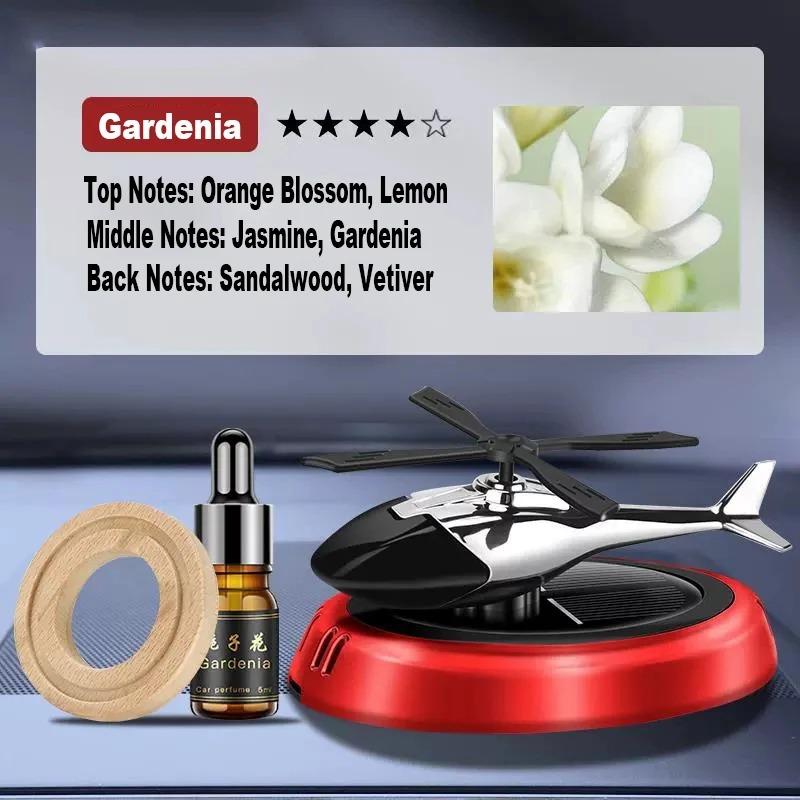 Product Introduction of Car Helicopter Solar Rotating Car Fragrance Diffuser Car Fragrance Decoration Car Air Freshener Ornaments Deodorant Perfume Diffuser 6