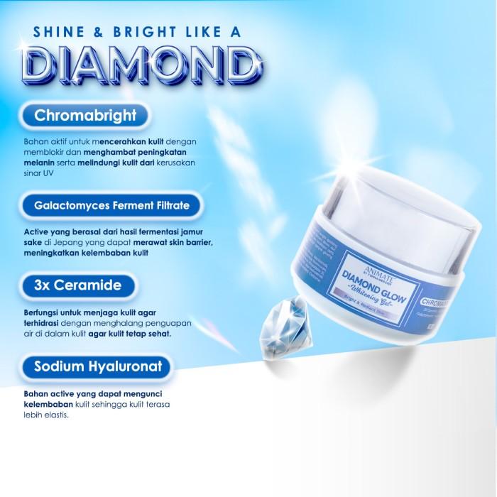 Animate Diamond Glow Whitening Gel / Moisturizer Animate / Pelembab Wajah 1