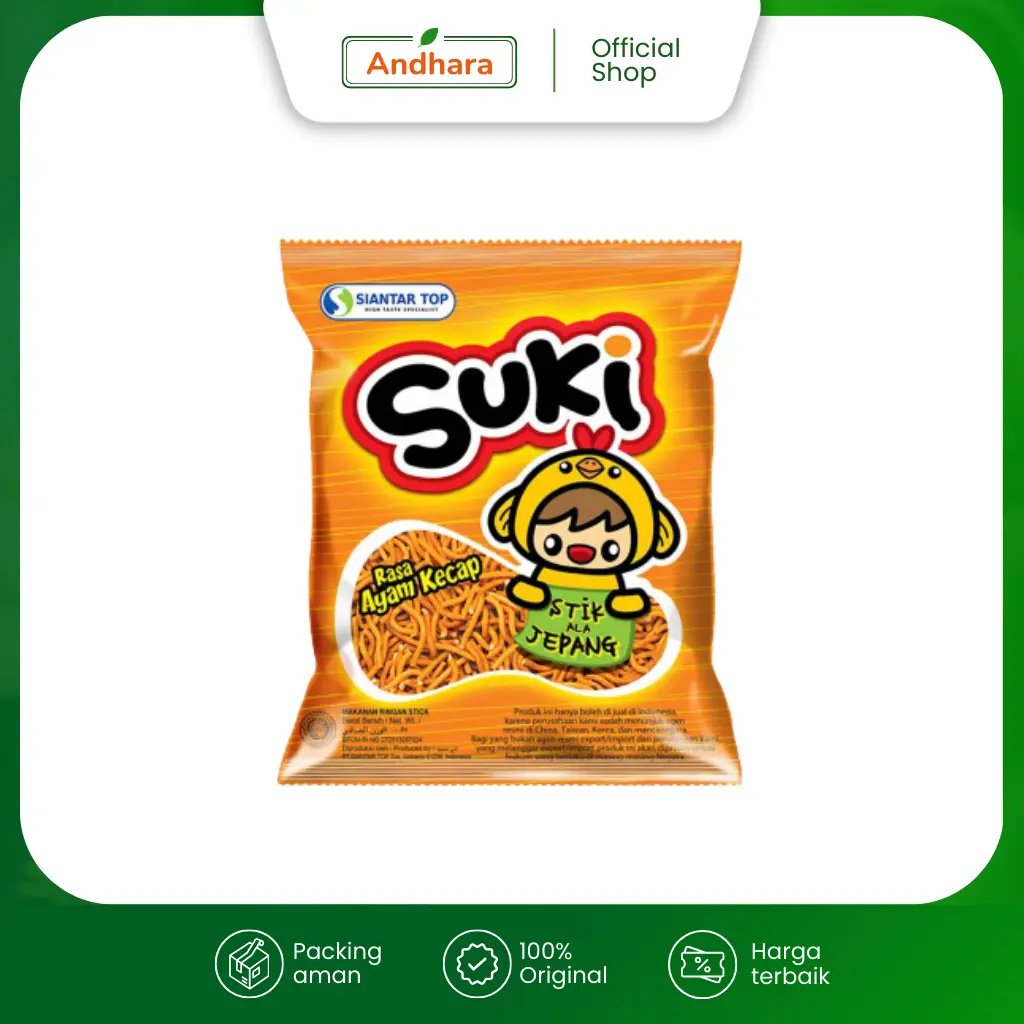 Suki Stik Rasa Ayam Kecap Ala Jepang 95gr - Snack Stik Jagung Gurih Manis Fushion Food Oriental Khas Premium BPOM Halal