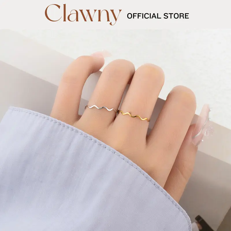 Clawny - Cincin Titanium Wanita Ramping Halus Anti Karat | Anastasia Ring 0