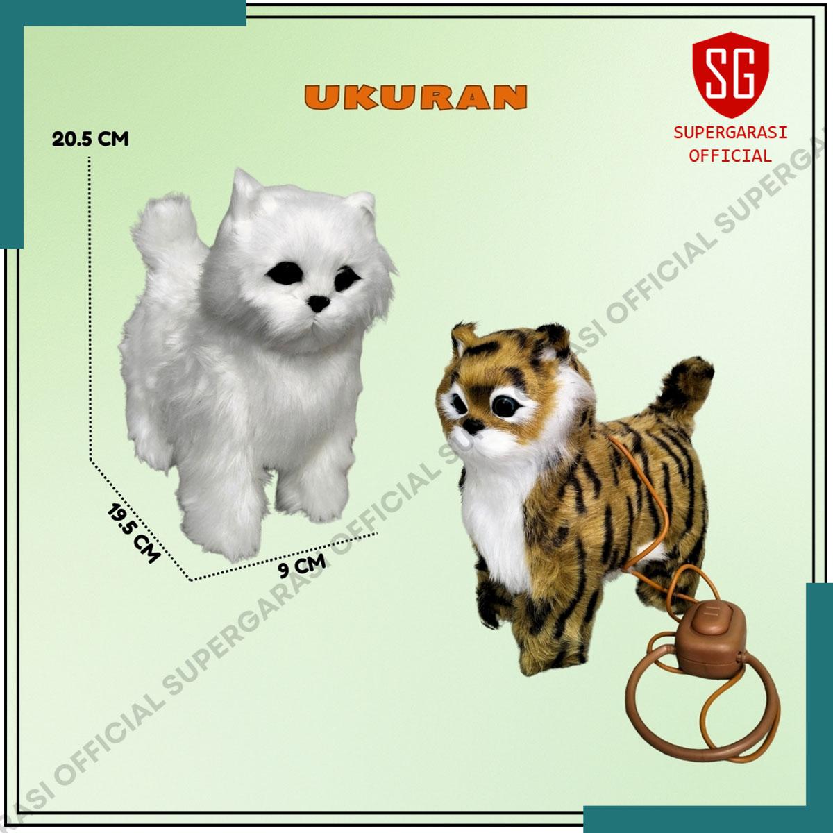 Boneka walking cat kucing berjalan dancing bisa bergerak dan suara mainan anak