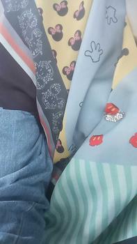 Product Review of KERUDUNG HIJAB MOTIF MICKEY MOUSE SEGI EMPAT VOAL PREMIUM TERBARU Katun Muslim Square from D**a S**i 0