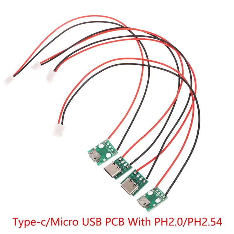 loại - c PCB với bộ chuyển đổi cáp micro USB đến đầu nối nữ đắm breakout bảng…