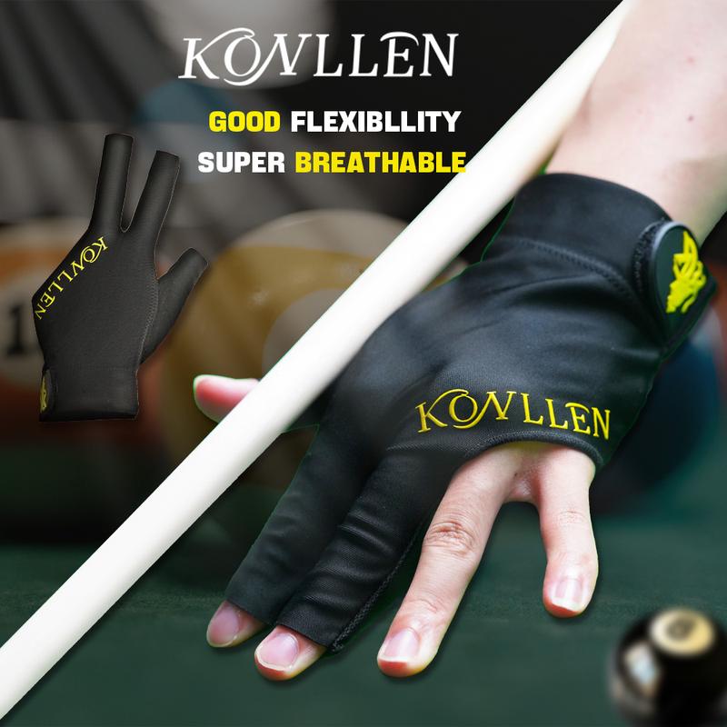 Găng tay bi a KONLLEN dành cho cây bi a kích thước 3 inch, cỡ L/XL cho tập luyện và thi đấu, tay trái/phải, thoáng khí tốt, lòng bàn tay chống trượt, điều chỉnh khớp khuỷu【KL 2nd Glove】