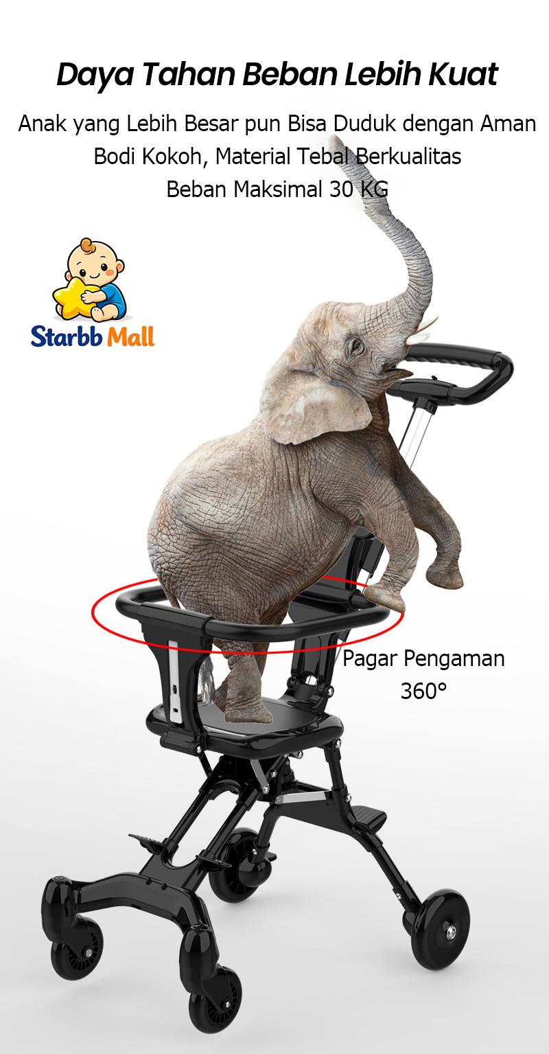[Bisa COD] Starbb Mall Stroller Bayi Travelling Ibu Bayi Perlengkapan Bayi Stroller Travel Kereta Portable Dorong Kereta Dorong Bayi Lipat 2 Arah Travelling Stroller Bayi Anak-Anak Kursi Dorongan