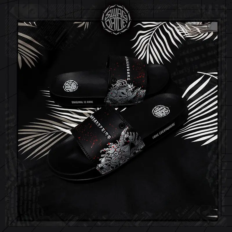 Sendal Sukajan Japan Series - Sandal Slip On Pria - Slippers Pria - Selop Slide Karet SWAG AND PRIDE 3
