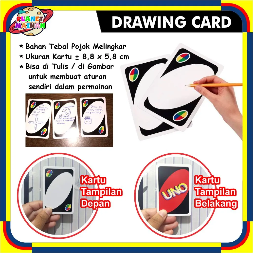 KARTU DRAWING WILD CARD BISA DI TULIS SENDIRI