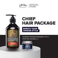 Gambar CHIEF Gentleman’s Package | Chief Pomade + Chief Shampoo 400ml - Oil 4oz + CT 400ml dari CHIEF Official Store Kota Administrasi Jakarta Selatan 5 Tokopedia