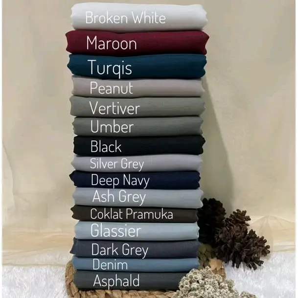 hijab segi empat paris premium lamour warna Asphal katun korea 110x110cm