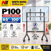 Gambar North Bayou NB P100 NBP100 NB P-100 P 100 Standing Berdiri Roda Bracket Breket TV 65-90 65 70 75 80 85 90 100 INCH Inch Kapasitas 150lbs Material SPCC Seamless Tube Garansi Resmi dari North Bayou Indonesia Kota Administrasi Jakarta Utara 1 Tokopedia