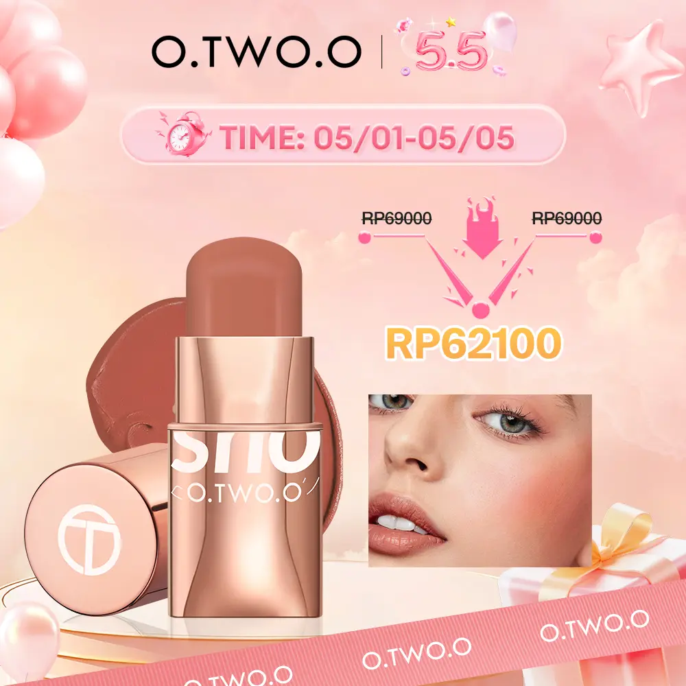 【LIVE】O.TWO.O Makeup Blush Stick Hydrating Gloss Lip & Cheek 6 Colors Beauty Cosmetics