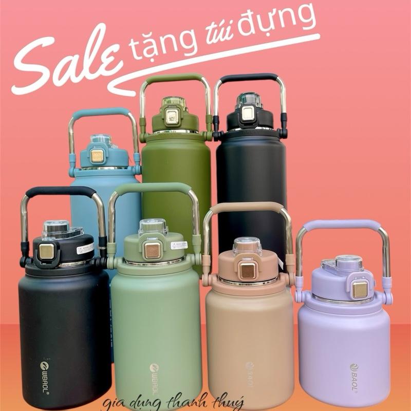 [ tặng túi đựng bình ] bình giữ nhiệt mẫu mới Y17 có ống hút và tay sách tiện lợi ( tặng kèm sticker hình dán  )