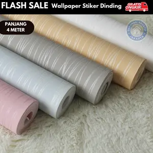 Wallpaper Stiker Dinding SOOKU Motif EMBOS ULIR 4 Meter Bahan Kertas PVC Tahan Air dan Tidak Luntur