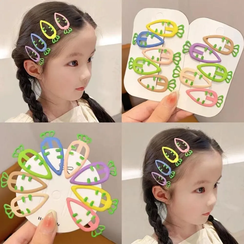 Fashion Cute Carrot BB Hairpin Dopamine Gift Hair Side Clips Candy Color Hair Accessories Children