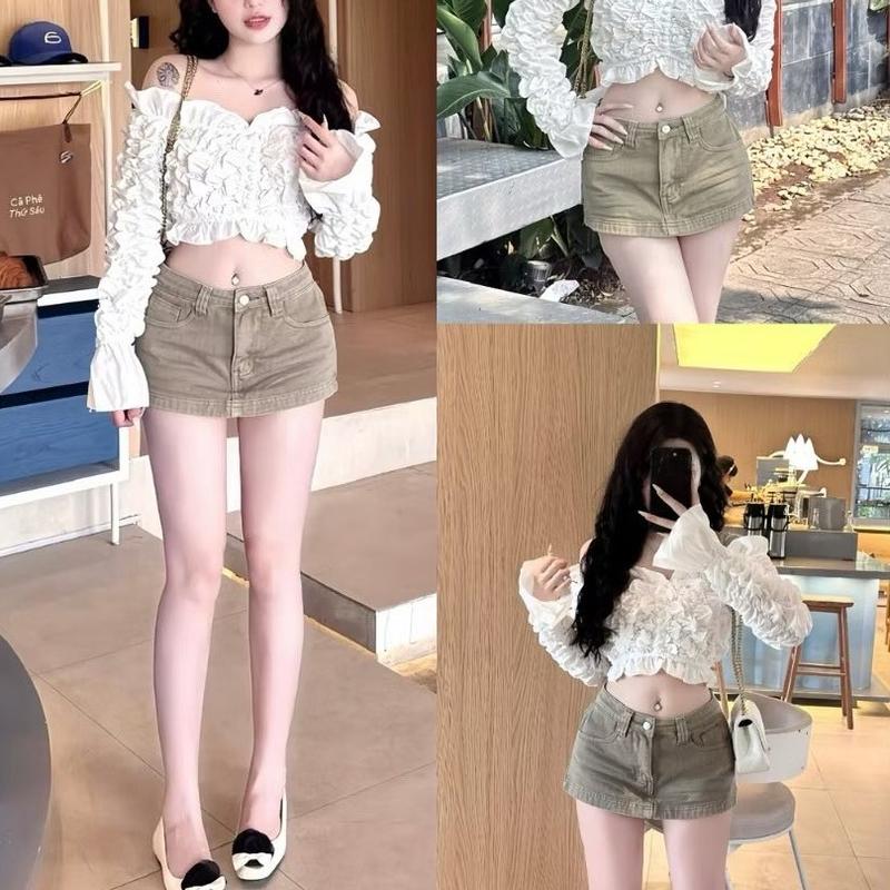 Chân váy jean nữ dáng chữ A màu nâu rêu cạp cao , quần váy dáng chữ A ôm eo hottrend 2025 | BigBuy360 - bigbuy360.vn Chân váy jean nữ dáng chữ A màu nâu rêu cạp cao , quần váy dáng chữ A ôm eo hottrend 2025 | BigBuy360 - bigbuy360.vn