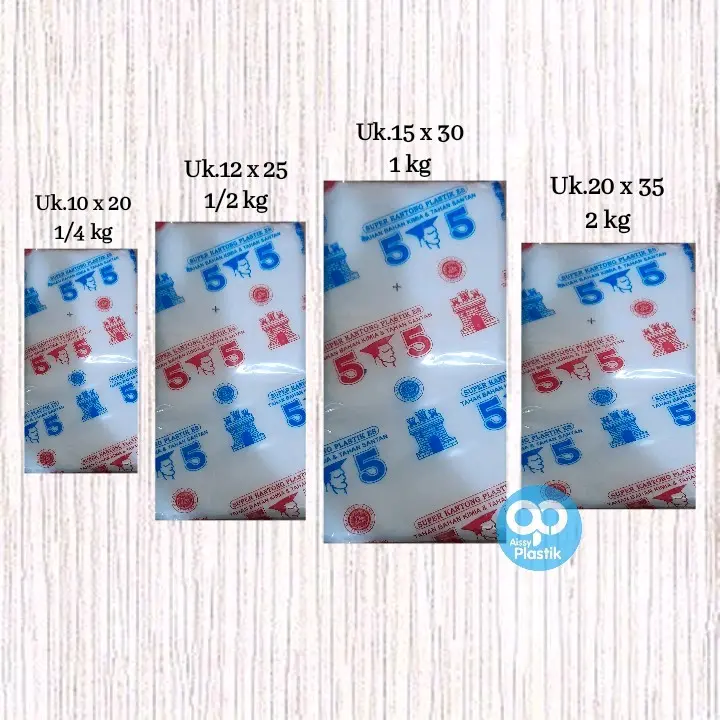 plastik PE/plastik es 10x20, 12x25, 15x30 & 20x35 (200 gr) 0