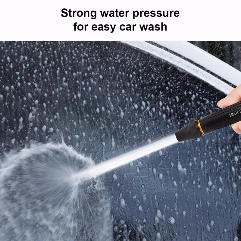 Vòi Phun thẳng bằng hợp kim màu đen, áp suất cao, để rửa xe, tưới nước, sử dụng trong gia đình, xả nước 2