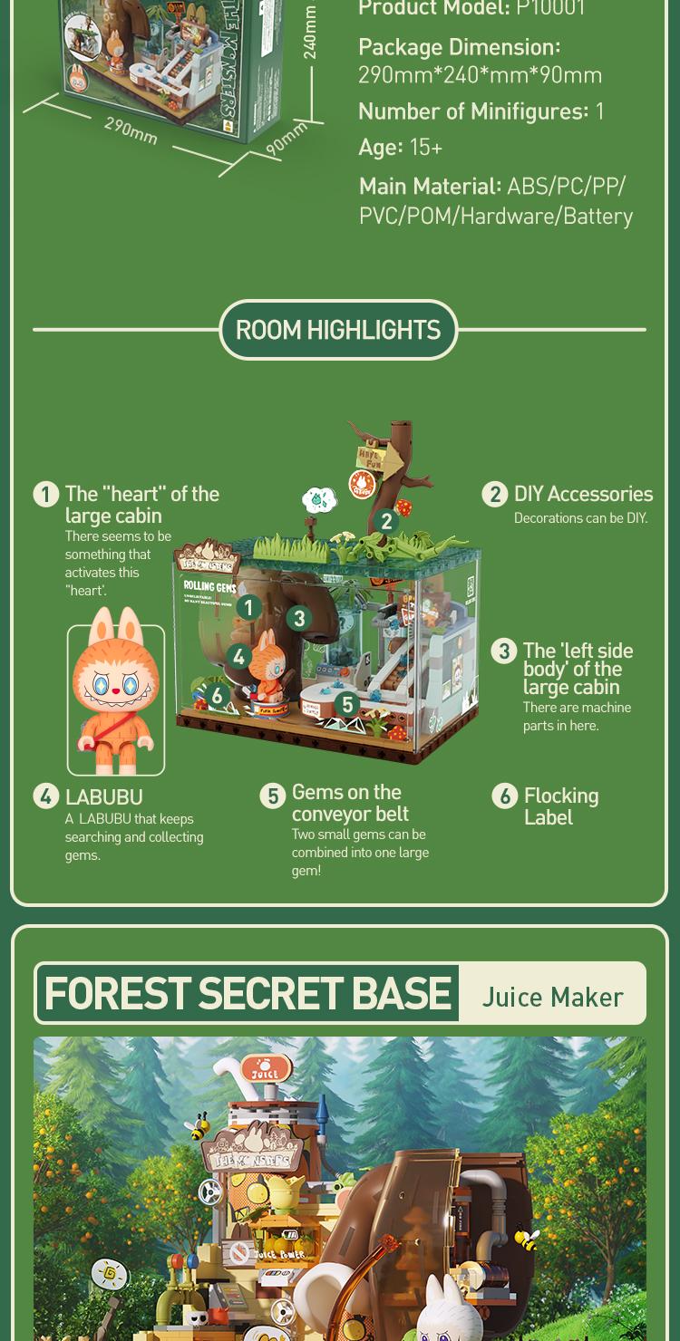 Product Introduction of POP MART THE MONSTERS Forest Secret Base Series Blocks Wave II, LABUBU figure, Puzzle, Collection Toy, Action Figure, The Best Gift 6