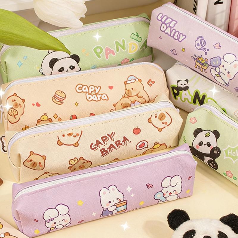  Bộ Sưu Tập Hộp Bút Hình Thú Cho Bé  Capybara Gấu Trúc Thỏ Con Thiết Kế Bát Giác Độc Đáo Túi bút vải Túi bút có khóa kéo Túi bút họa tiết hoạt hình hộp bút vô song hộp bút rẻ 