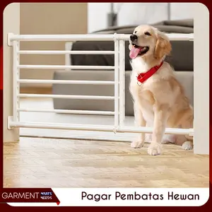 Pagar Pintu Hewan Buka Tutup Penghalang Kucing Anjing Pembatas Pengaman Dapur Tangga Bayi