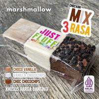 Marshmallow JustFluff MIX CHOCO VANILLA [3 KOTAK 3 RASA] [HALAL ...