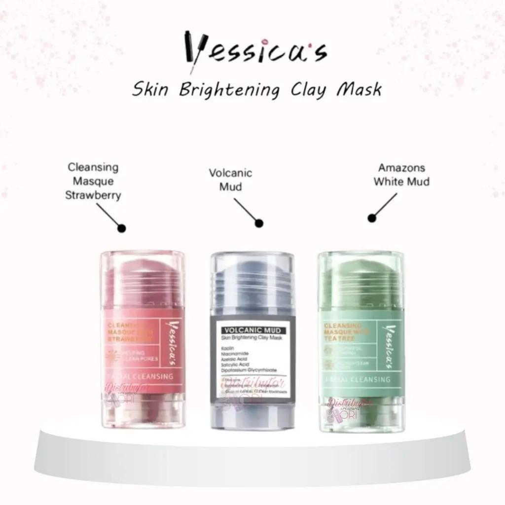 Yessica's Tea Tree - Strawberry - Volcano Mud Anti Pores & Acne Clay Stick Mask | 50gr