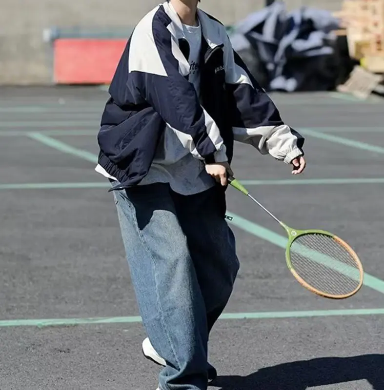 COD Jacket Pria Track Suit Varsity Vintage Kasual Windbreaker Original Jaket Olahraga Running 2