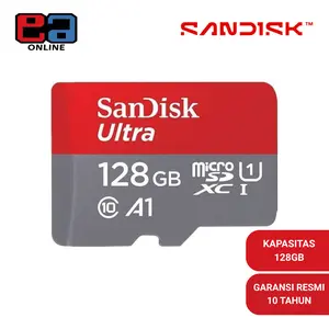SanDisk Ultra Micro SDXC UHS-I A1 140MBps - 128GB - QUAB Otg Stiker