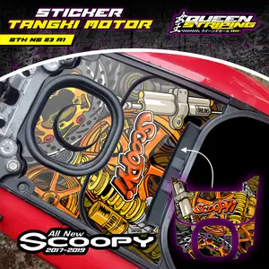 Stiker Tangki Scoopy Stiker Tangki bensin Scoopy New 2019-2024 - STICKER TANGKI SCOOPY ANTI LUNTUR TAHAN PANAS Bisa Custom - STK