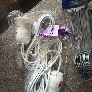 Fitting Lampu Gantung Kabel E27 Saklar ON OFF Panjang 3M 5M 10M Kabel Putih Merah Universal untuk Lampu LED & Hias